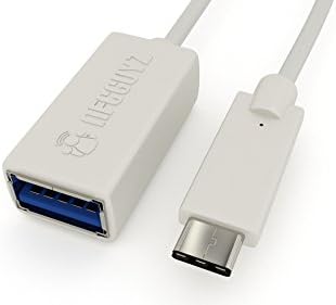 USB C 3.1 Adapter - Long White - USB Adapter For New Macbook &amp; Chrome Pixel From NFCGuyz- 3.3 FT - USB 3.1 Type C Highest Speed 10Gbps &amp; 100W Power - WHITE