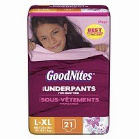 Goodnites Girls Underpants for Nighttime, Mega Pack, Large/Extra Large, 20 ea