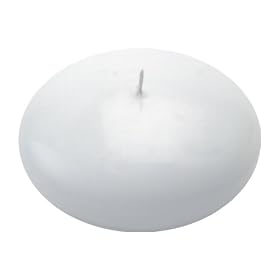 Biedermann & Sons 8 Large Round Floating Candles, White