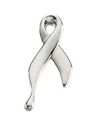Ribbon of Tears Lapel Pin in Sterling Silver