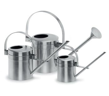 Childrens Toyshop  Outdoor Living : Watering Can - Stainless Steel (stainless steel) (13.26"H x 4.68"W x 4.68"D)