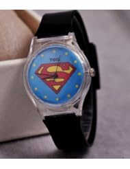 Hot Sale Black fashion table PVC Wrist Watch Face Cartoon Lady/Women Watch
