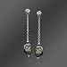 Mikimoto 8mm Black South Sea Pearl Dangle Earrings, Diamonds In Gold