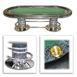 Green Deluxe 96 inch Holdem Table - Raceway and Cupholders
