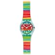 Swatch Women's GS124 Quartz Rainbow Dial Plastic Watch