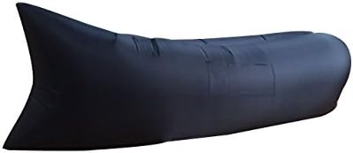 GERYMU New Outdoor Inflatable Compression Air Bag Beach Lounger Convenient Hangout Bean Bag Portable Lazy Sofa( Plaid Navy)