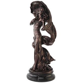 Art Deco Lady with Parasol Sculpture