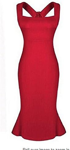 Freeflying Pure Sexy Suspenders Flounced Bandage Dress (L, Red)