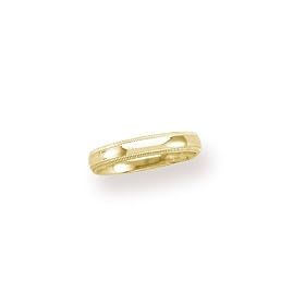 14k Yellow Gold 4mm Comfort Fit Milgrain Ladies Wedding Band by Amazon.com Collection