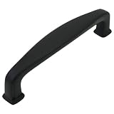 Cosmas 4392FB Flat Black Cabinet Hardware Handle Pull - 3-3/4" (96mm) Hole Centers