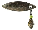 Nature's Jewelry - La Palmeraie - Palm Wood Broche with Jasper Drop
