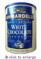 Ghirardelli White Ground Chocolate, Case (6 Cans) by Ghirardelli