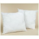 Qty: 2 - 26 X 26 90/10 White Goose Down Pillow Inserts (Designers Choice Inserts)