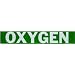 Brady 7210-1HV 4" Height, 24" Width, B-946 High Performance Vinyl, White On Green Color Self-Sticking Vinyl Pipe Marker, Legend "Oxygen"