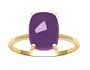 10k Yellow Gold Cushion Cabochon Amethyst Ring, Size 6