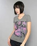 Obey The Death Metal Disco T-Shirt in Heather Gray,T-shirts for Women
