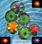POND/POOL SOLAR FLOATING WATER LILY SPOT LIGHTS (Set of 3)