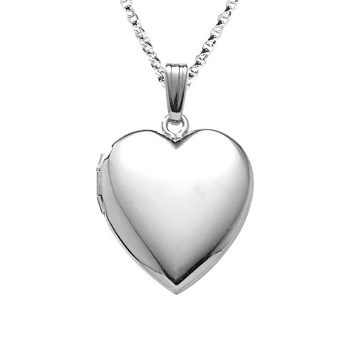 Sterling Silver Polished Heart Locket Pendant