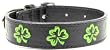St Patrick's Day Green Shamrock Irish Dog Collar Size Large