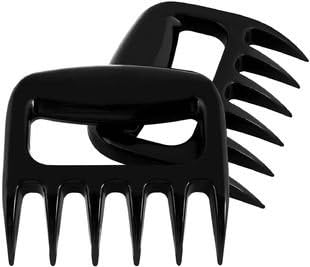 LeQ Life BBQ Meat Handler Forks-Shredder Claws & Carving Food - BBQ Grilling Accessories- Set of 2- Black
