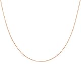 14k Rose Gold 1mm Rope Chain Necklace, 18