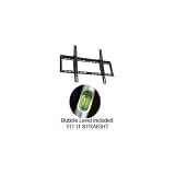 from Vivo Carbon Black Universal Easy Installation Ultra Low Profile Flat Panel LCD TV Plasma TV Wall Mount Bracket with Touch & Tilt System up to 60