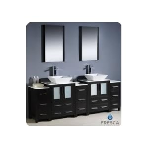 SOILD WOOD 30QUOT; BATHROOM VANITY CABINET GLASS VESSEL SINK FAUCET MO