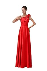 Charmeuse/Silk One Shoulder Sleeveless Evening Dress 