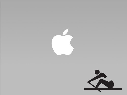 Stick Figure Rowing Vinyl Macbook / Laptop Decal Sticker Graphic