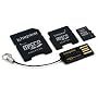 Kingston Mobility Kit - 8 GB microSDHC Flash Memory Card with SD and miniSD Adapters + USB Reader MBLYG2/8GB
