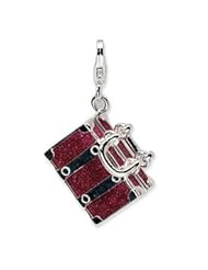 Amore La Vita 3-D Enameled Fuchsia Luggage Theme Charm