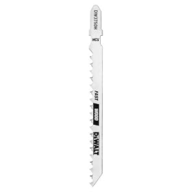 DEWALT DW3750H 4" 6 TPI Fast Wood Cut HCS T-Shank Jig Saw Blade - 5 Pack
