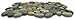 Sliced Bali Ocean Pebble Tile 1 sq.ft. (Mesh Mounted)