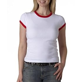Bella Ladies Rib Ringer T