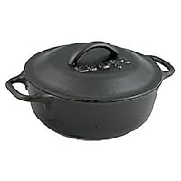 Lodge Logic L2SP3 Cast Iron Serving Pot, Black, 2-Quart