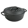 Lodge Logic L2SP3 Cast Iron Serving Pot, Black, 2-Quart