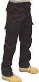 Mens Cargo Work Trousers Black or Navy Sizes 28 to 52