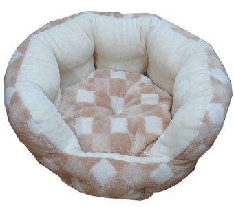 オーガニックコットン 犬猫用ベッド ダイア柄シェル型ドッグベッド Lサイズ appydog