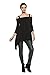 Women's Open Off Shoulder Gypsy Boho Trapeze Handkerchief Hem Top Shirt Blouse