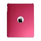 Bluetrade - Coque rigide de protection arri&egrave;re finition caoutchouc m&eacute;tallis&eacute; pour Apple iPad - Rose