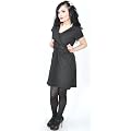 Black BOW Schleifen V-Neck PIN UP Kleid