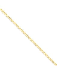 14k Yellow Gold 24in 2mm Round Open Link Cable Necklace Chain. Metal Wt- 5.71g