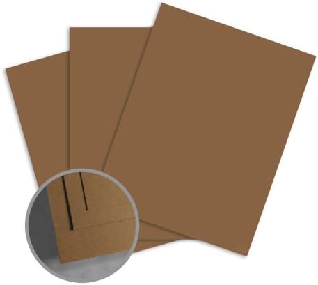 ColorMates Deep Coffee Brown Card Stock - 8 1/2 x 11 in 65 lb Cover Smooth 25 per Package