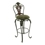 24 Inch Lisbon Swivel Counter Stool with Back - Pebblestone
