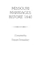 Missouri Marriages Before 1840