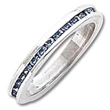 Sterling Silver 2.75mm Light Blue Eternity Band