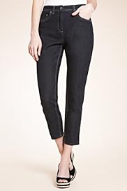 Autograph Contrast Stitch Cropped Denim Jeans