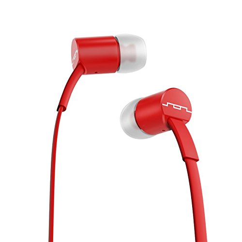 SOL REPUBLIC 1112-33 JAX In-Ear Headphones with 1-Button Mic and Music Control - Vivid Red