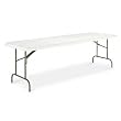 Resin Rectangular Folding Table, 96w x 30d x 29h, Platinum