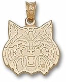 Arizona Wildcats "Wildcat Face" 1/2" Pendant - 14KT Gold Jewelry